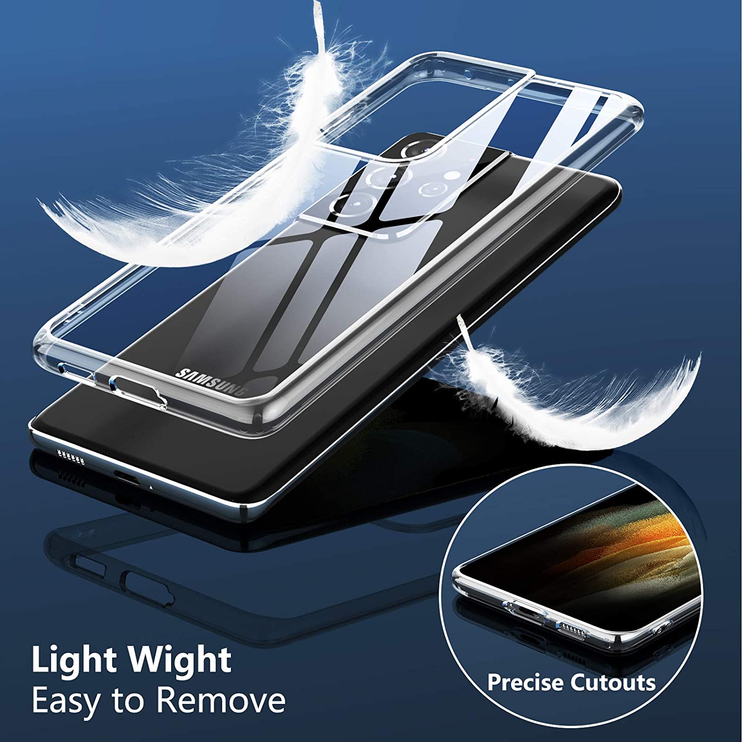 Ốp lưng chống sốc trong suốt cho Samsung Galaxy S21 Ultra hiệu Likgus Crashproof giúp chống chịu mọi va đập