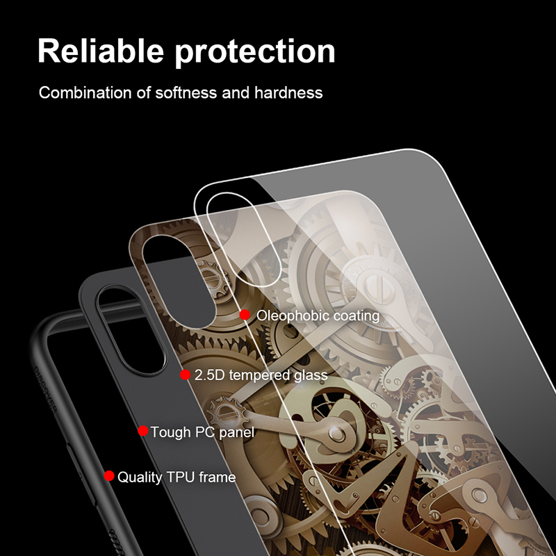 Ốp lưng kính cường lực cho iPhone X - Xs - Xs Max hiệu Nillkin Gear Case