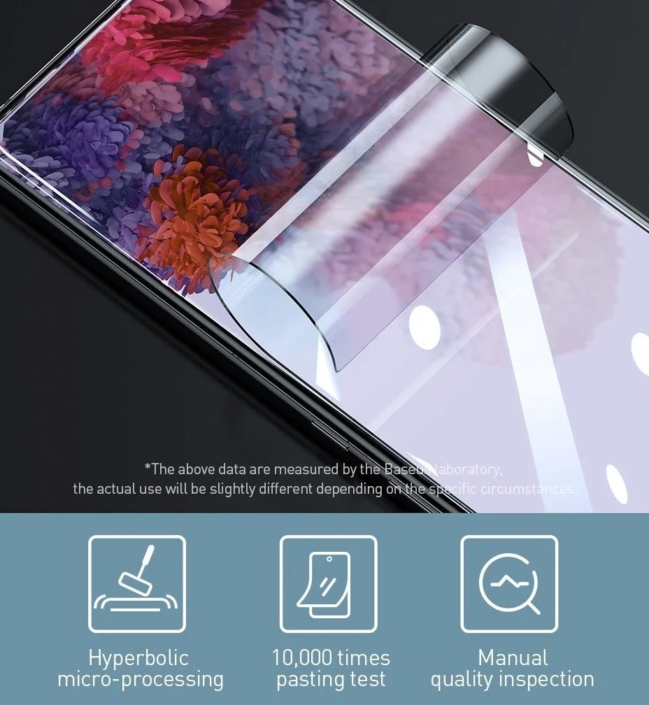 Bộ 2 Miếng dán màn hình ppf Silicon Samsung Galaxy S20 - S20 Plus - S20 Ultra siêu mỏng 0.15mm hiệu Baseus Soft Screen