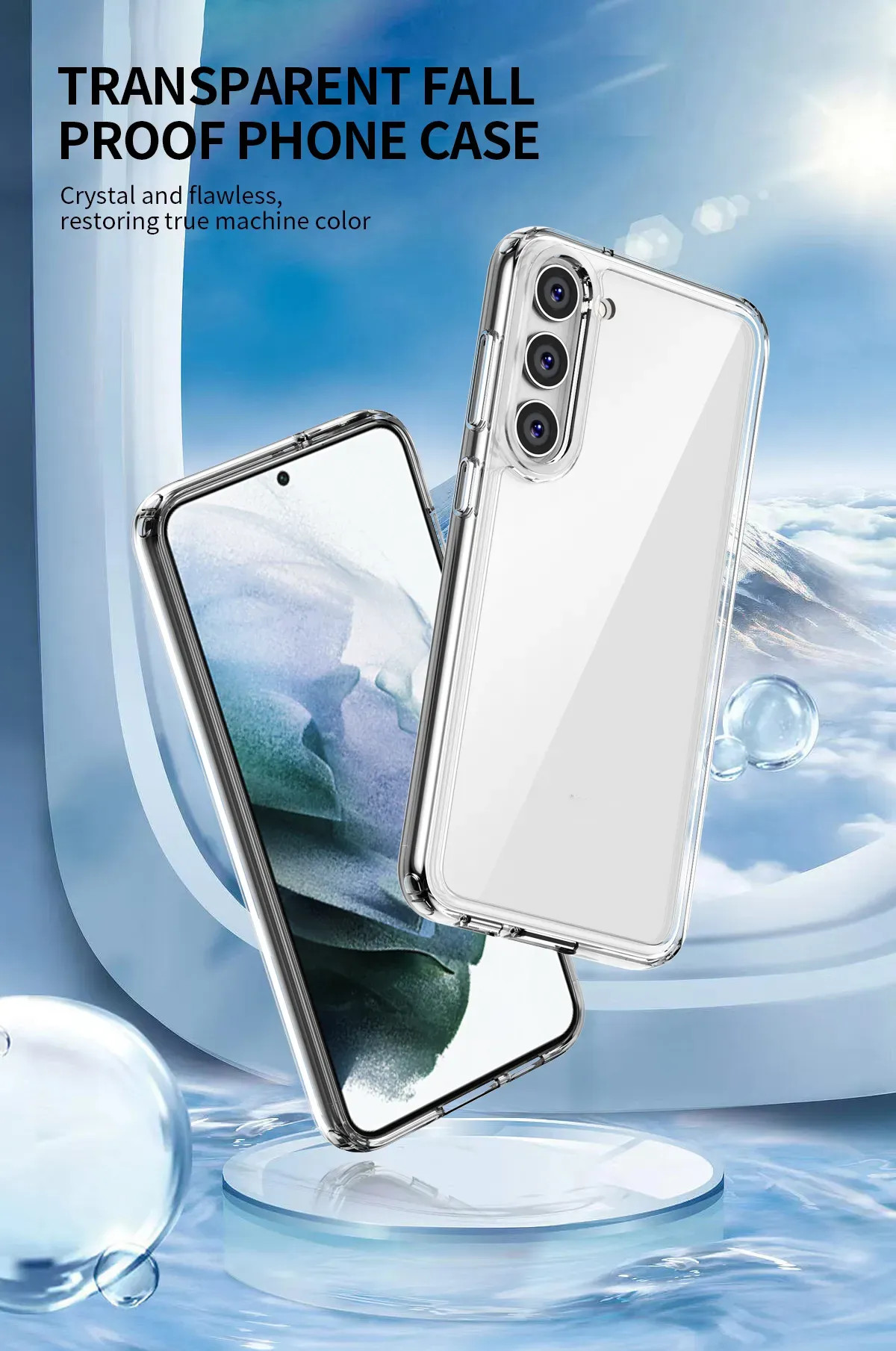 Ốp lưng trong suốt viền màu cho Samsung Galaxy S23 / Galaxy S23 Plus / S23+ hiệu Likgus Simple But Unique