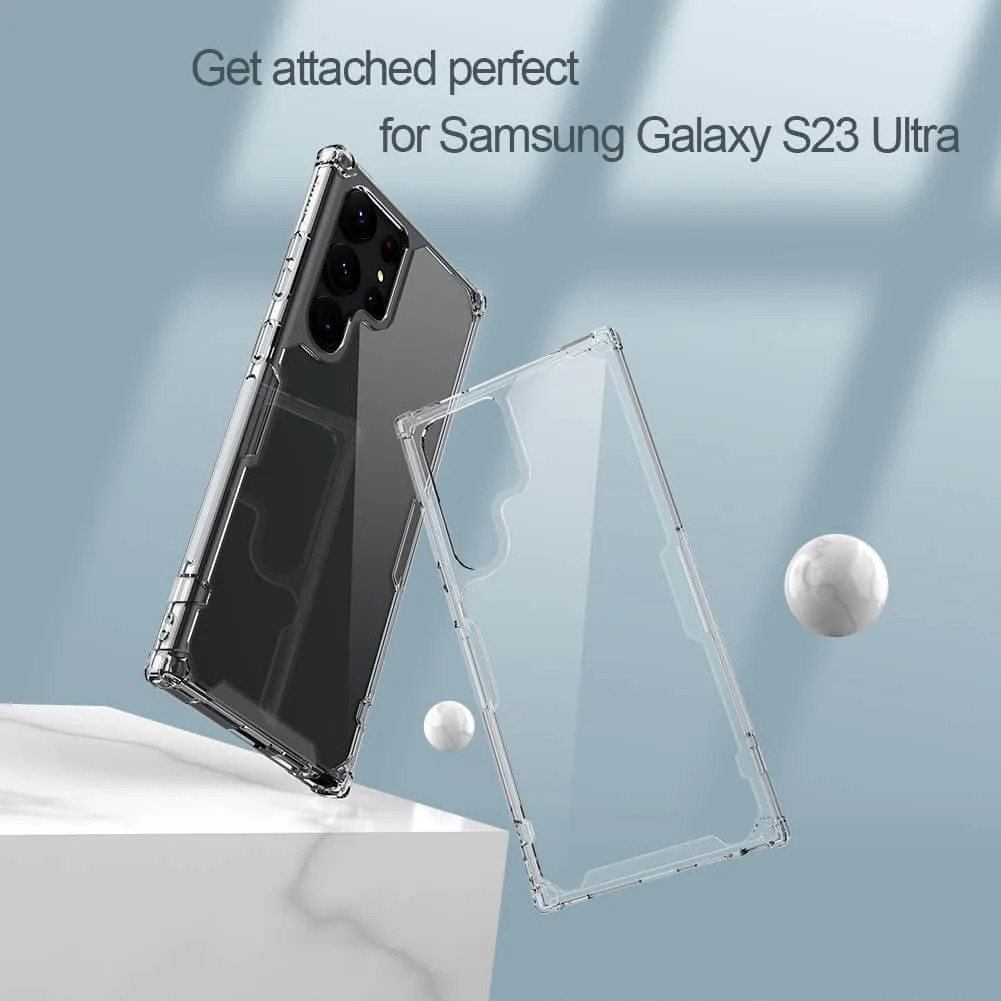 Ốp lưng TPU chống sốc cho Samsung Galaxy S23 / Galaxy S23 Plus / Galaxy S23 Ultra hiệu Nillkin Nature TPU Pro Case