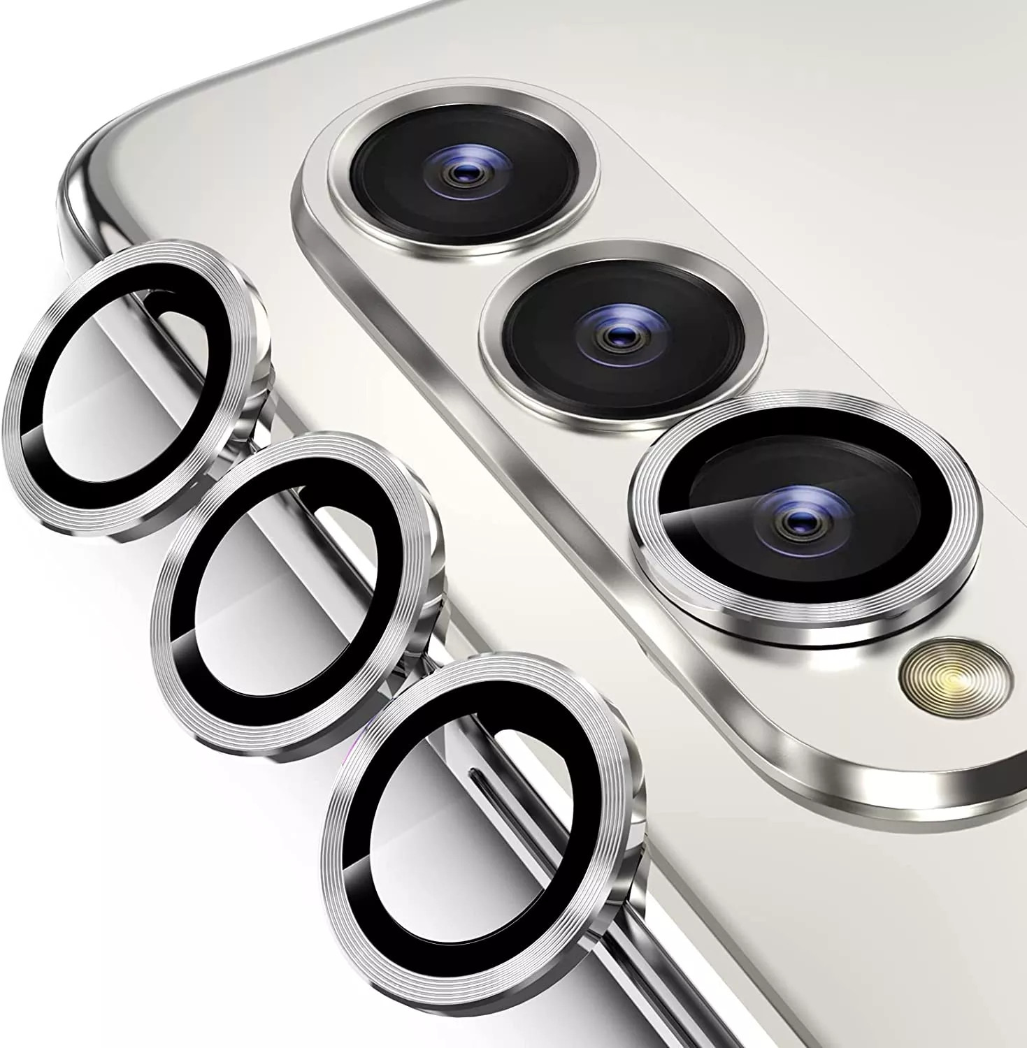 Bộ miếng dán kính cường lực bảo vệ Camera cho Samsung Galaxy Z Fold 4 hiệu Kuzoom Protective Lens