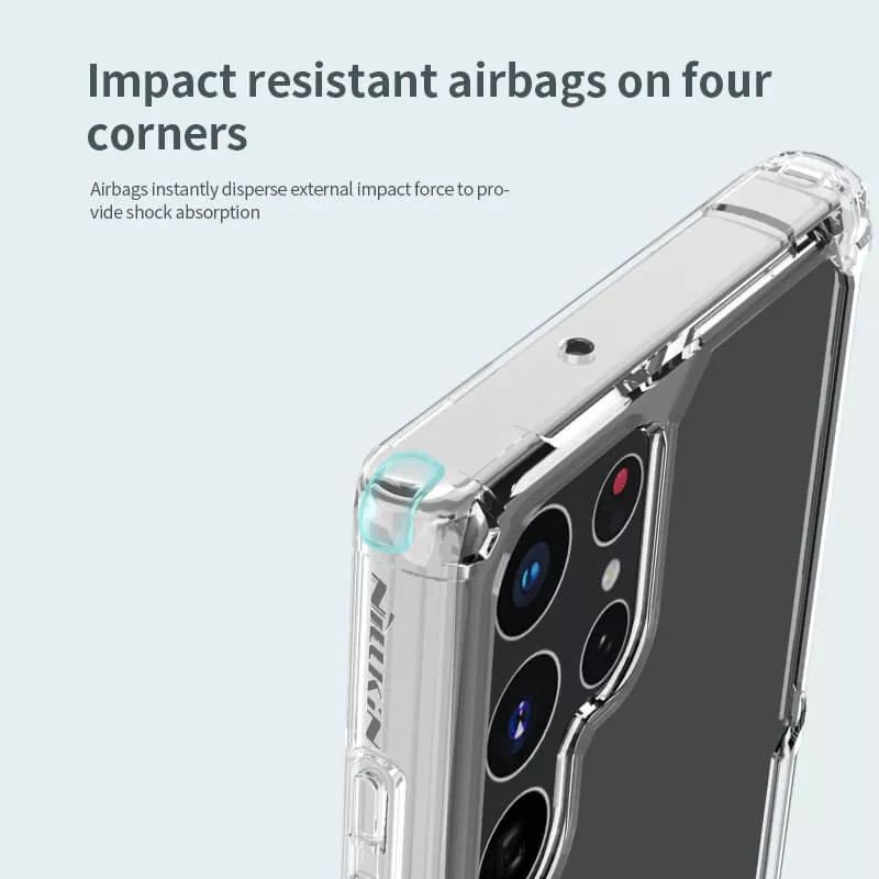 Ốp lưng silicon dẻo trong suốt cho Samsung Galaxy S22 Plus hiệu Nillkin Nature Pro 