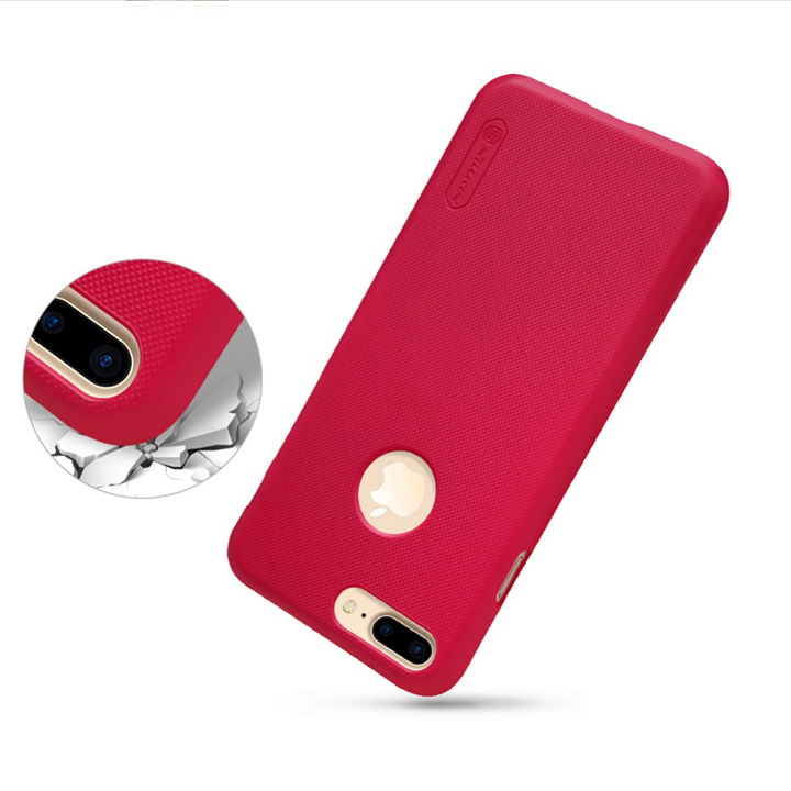 Ốp Lưng Sần chống sốc cho iPhone 7 Plus / iPhone 8 Plus hiệu Nillkin Super Frosted Shield (tặng kèm giá đỡ hoặc miếng dán từ tính)