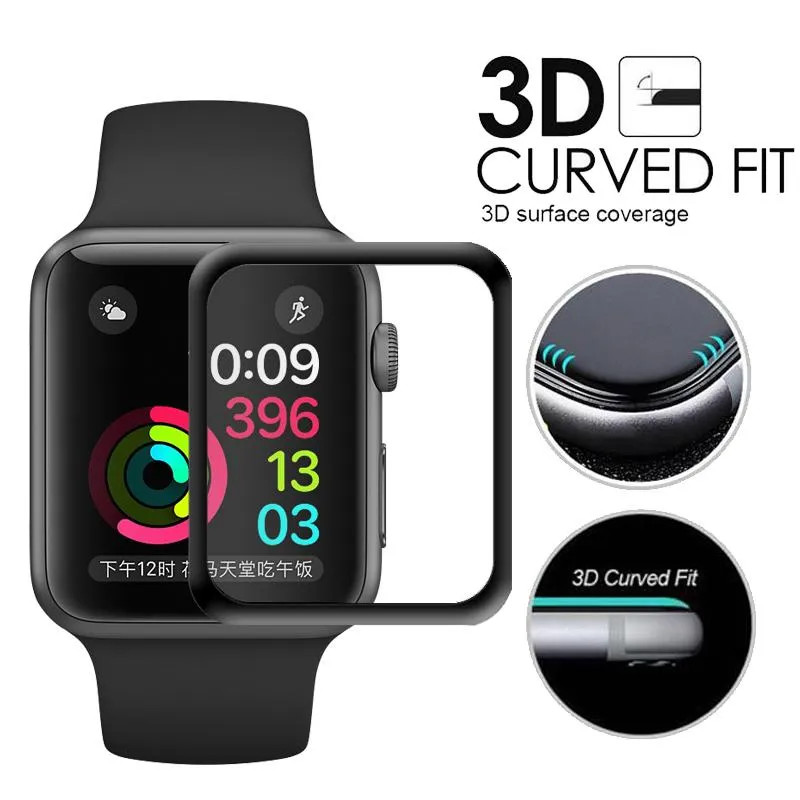 Miếng dán cường lực 3D full màn hình cho Apple iWatch / Apple Watch 42 mm