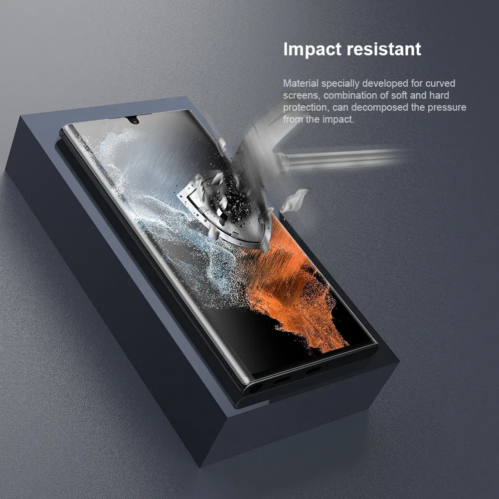 Bộ 2 miếng dán kính cường lực full 3D cho Samsung Galaxy S23 Ultra hiệu Nillkin Full Glue Screen Protector