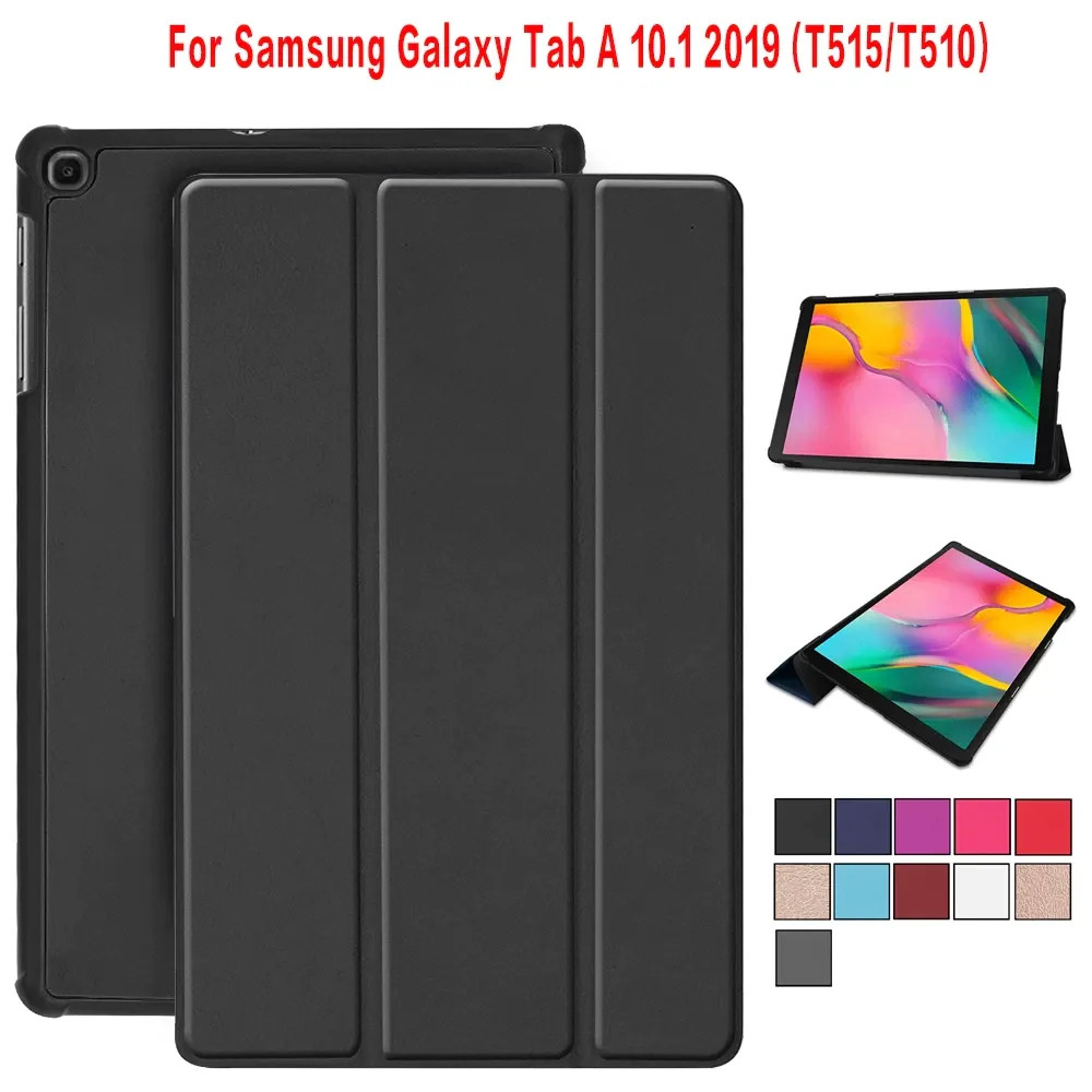 Bao da chống sốc cho Samsung Galaxy Tab A 10.1 inch 2019 (T515 / T510) hiệu HOTCASE thiết kế siêu mỏng hỗ trợ Smartsleep, gập nhiều tư thế, mặt da siêu mịn