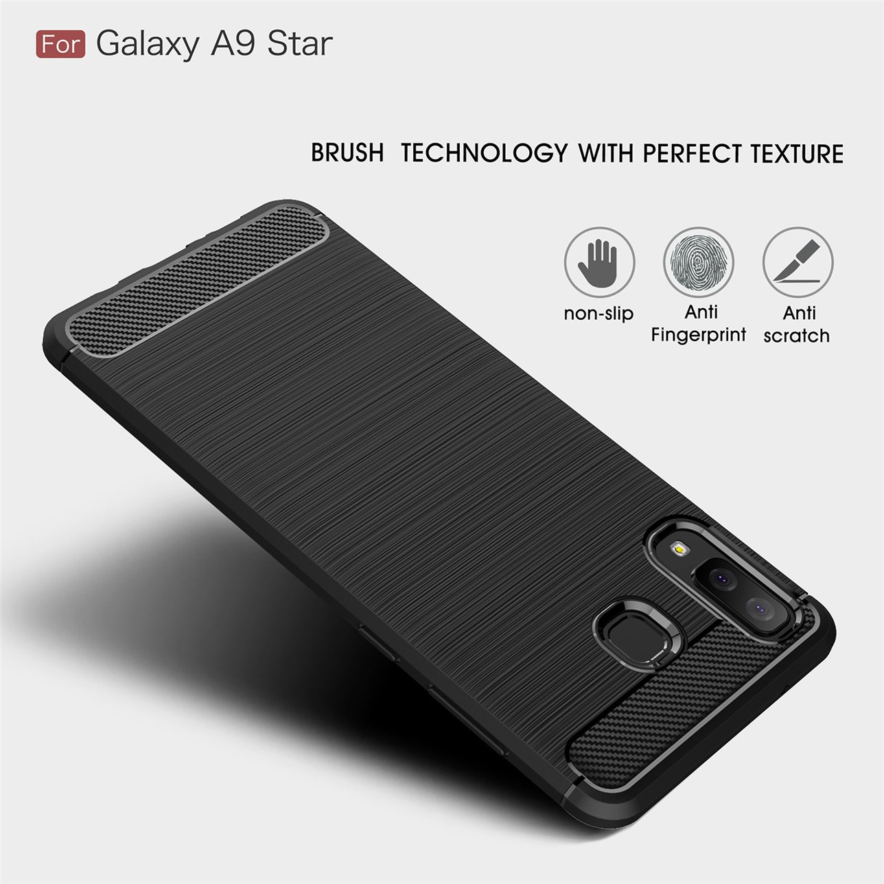 Ốp lưng chống sốc vân kim loại cho Samsung Galaxy A8 Star / A9 Star hiệu Likgus