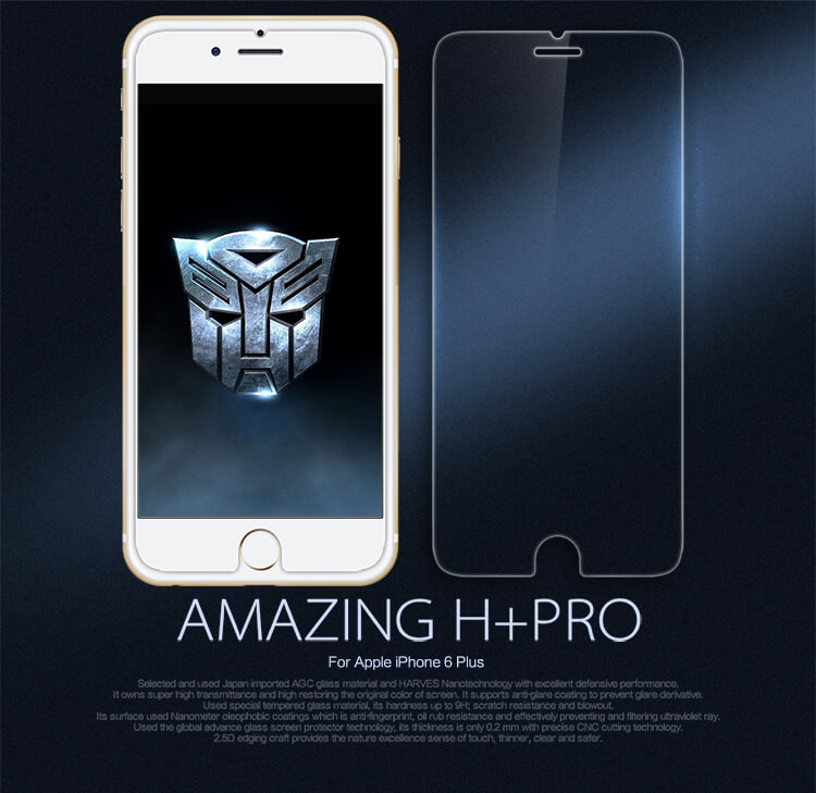 Miếng dán kính cường lực cho iPhone 6 - 6s - 6 Plus - 6s Plus hiệu Nillkin Amazing H+ Pro