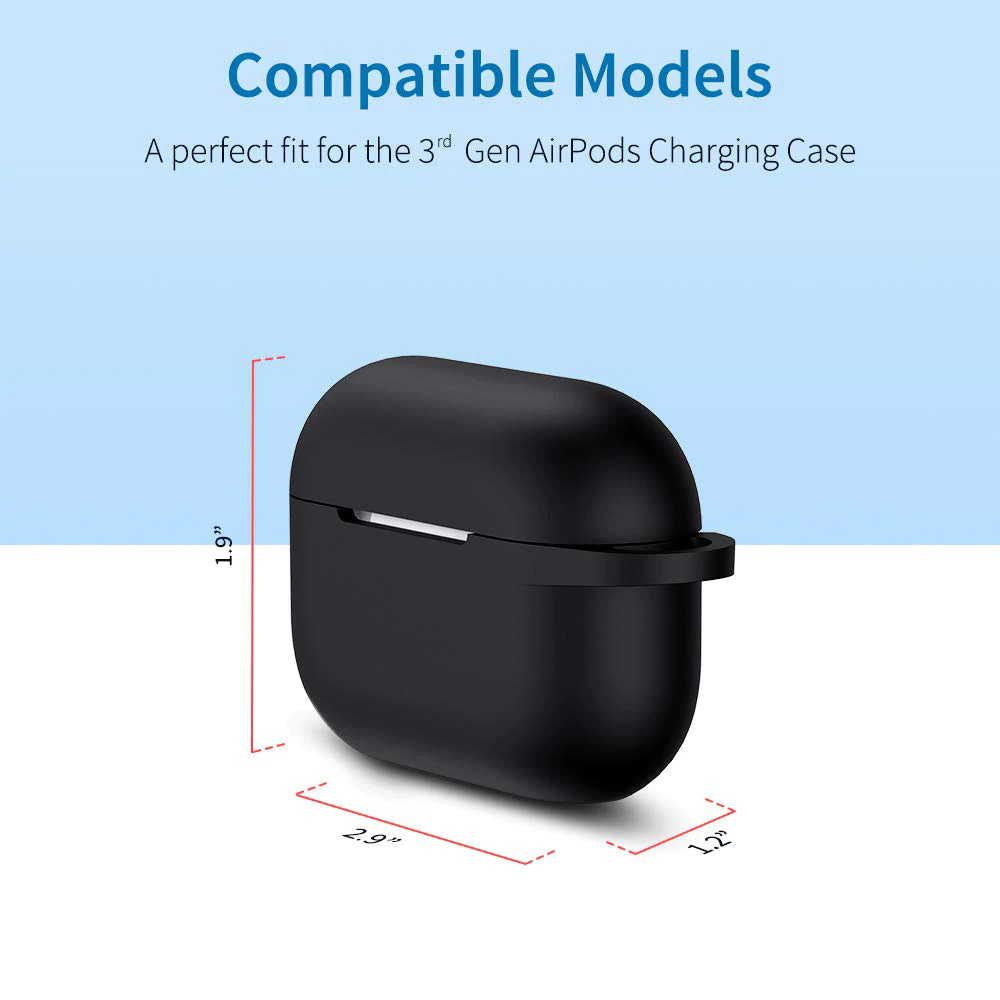 Bao case silicon chống sốc siêu mỏng cho tai nghe Apple Airpods Pro kèm móc khóa  bảo vệ toàn diện 360 độ