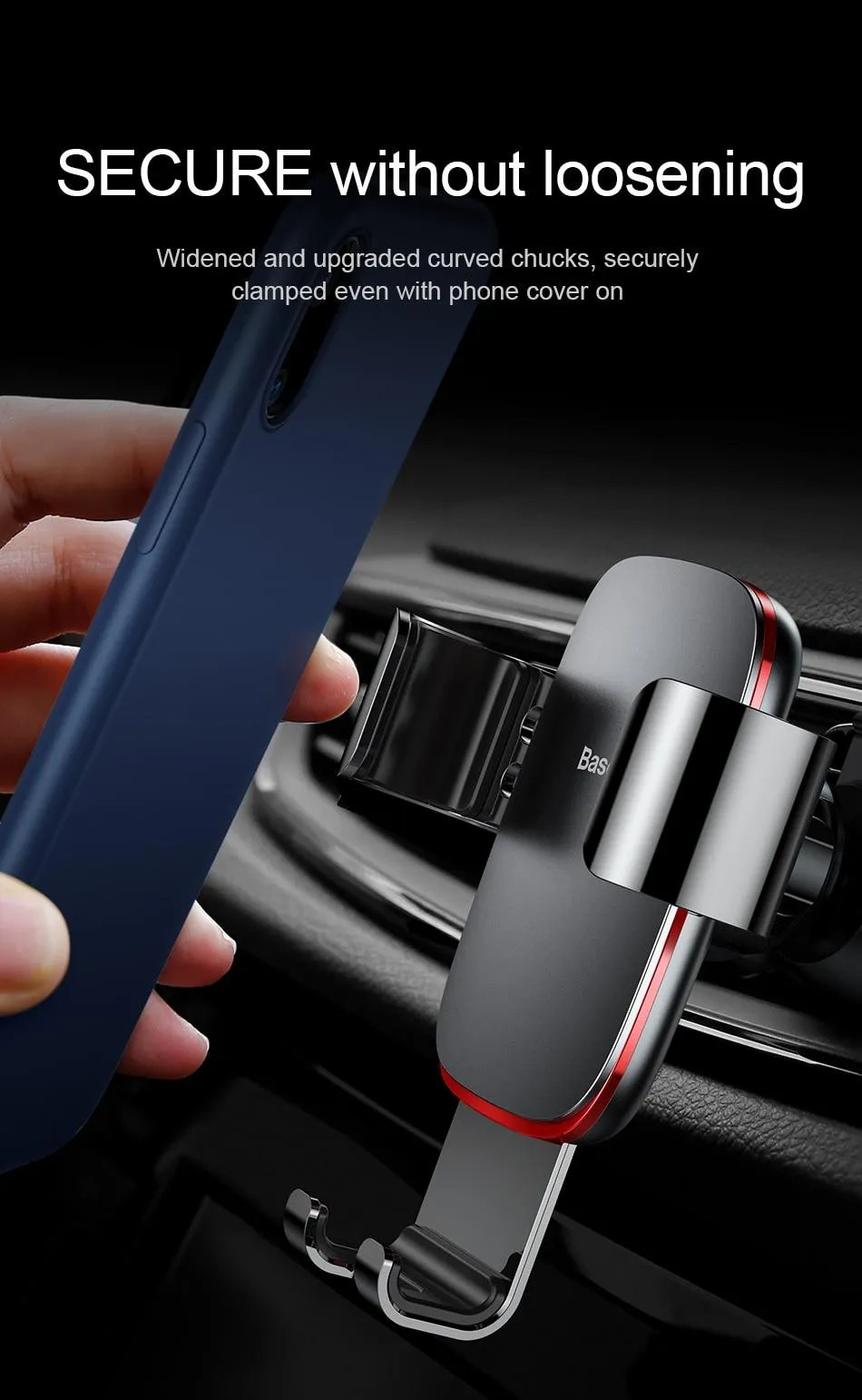 Giá đỡ điện thoại khóa tự động cho xe hơi Baseus Universal Car
