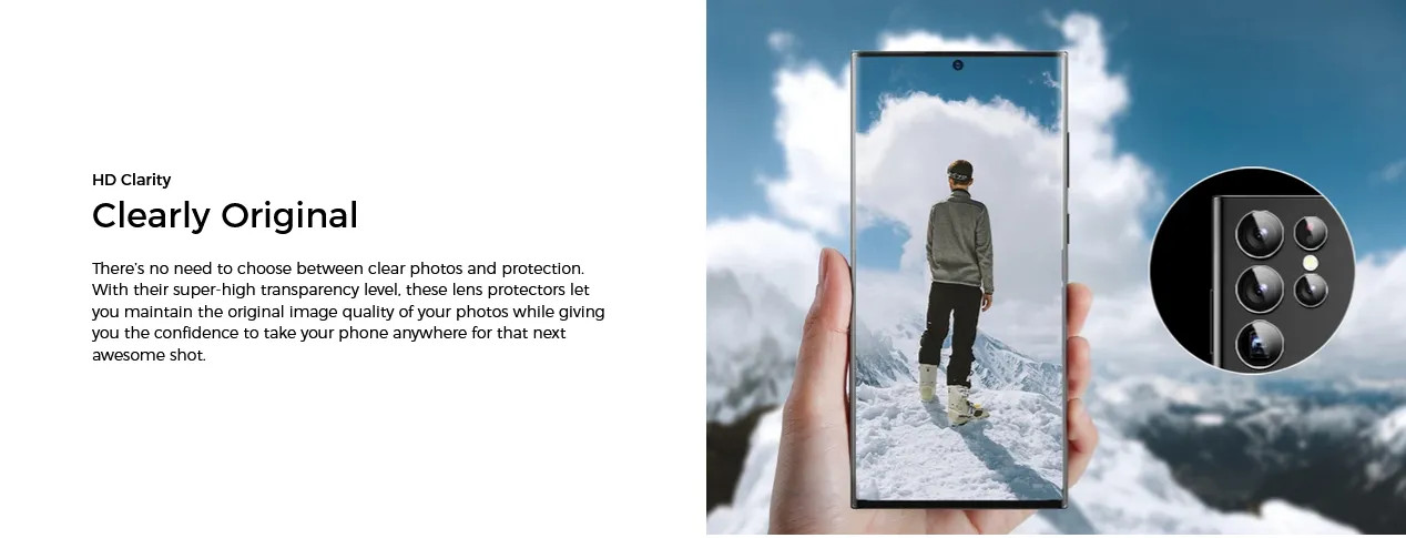 Bộ miếng dán kính cường lực bảo vệ Camera cho Samsung Galaxy S23 Ultra hiệu ANANK