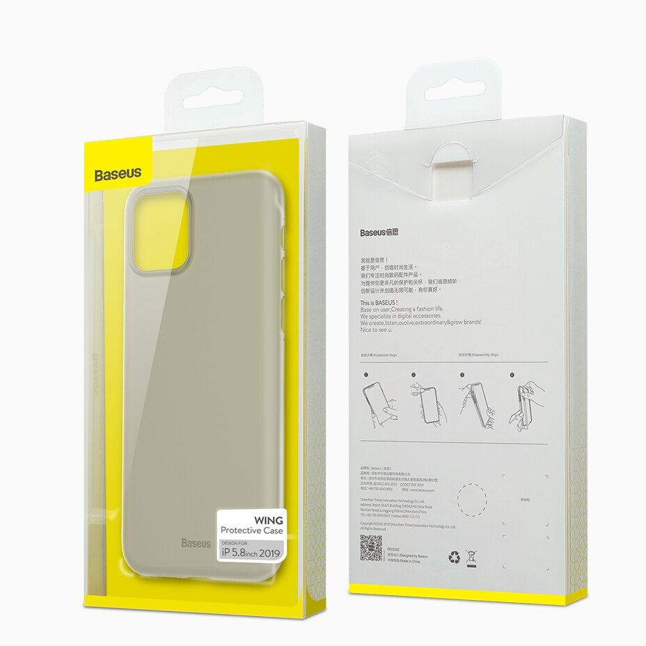 Ốp lưng siêu mỏng 0.3mm cho iPhone 11 Pro - 11 Pro Max Hiệu Baseus Wing Case