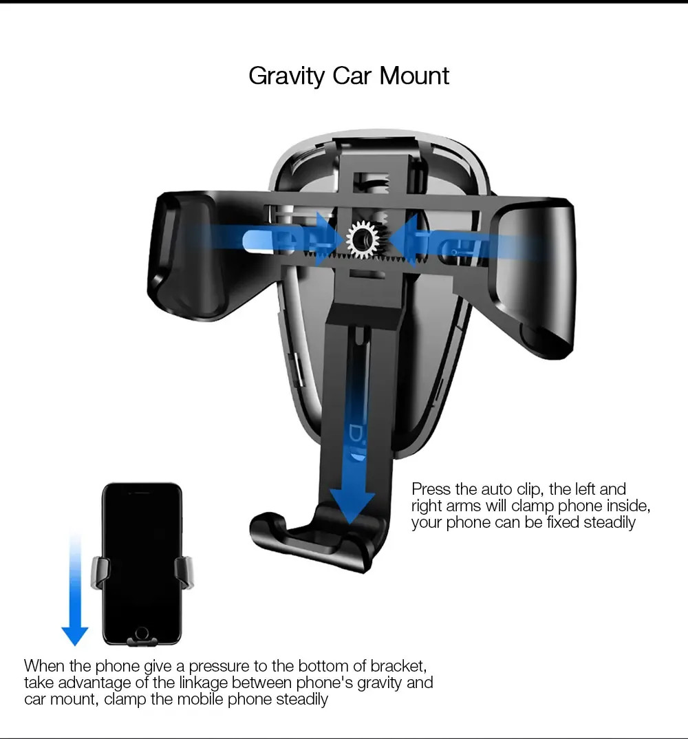 Giá đỡ điện thoại cho xe hơi / ô tô hiệu Baseus Gravity Car Mount