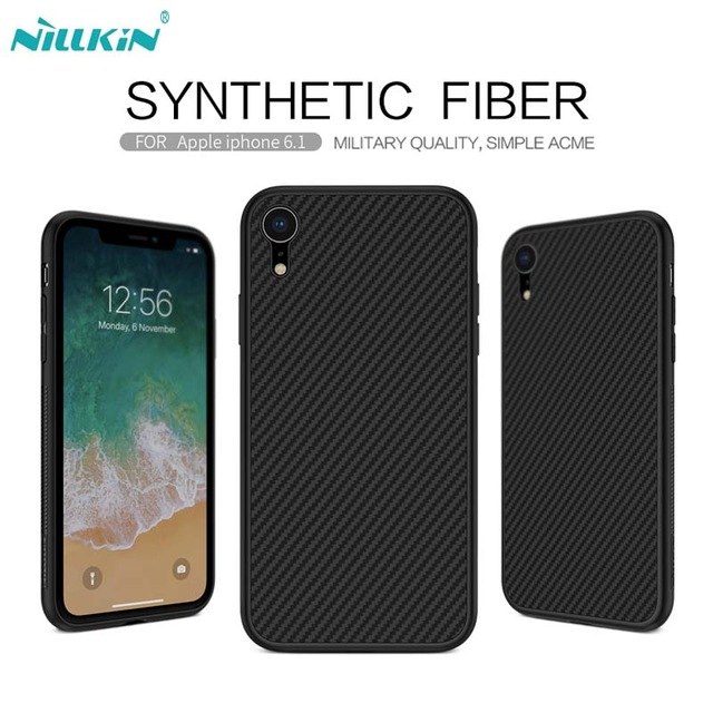 Ốp lưng chống sốc sợi Carbon cho iPhone XR hiệu Nillkin