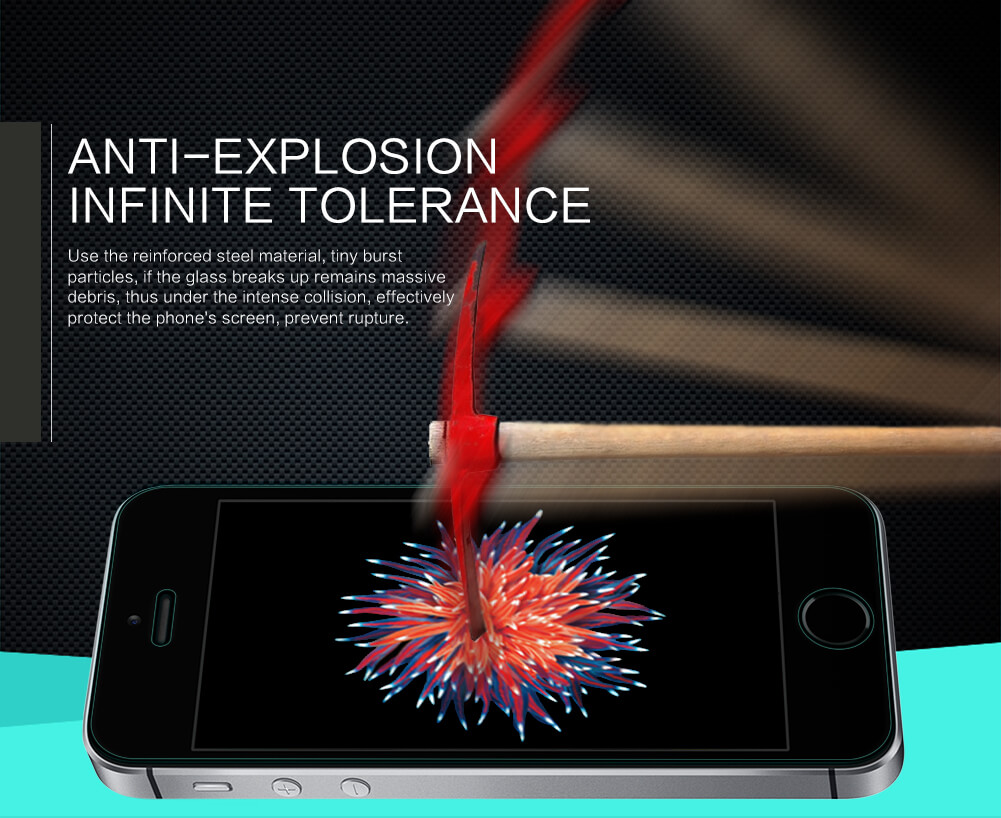 Miếng dán kinh cường lực cho iPhone 5 / 5s / SE hiệu Nillkin Amazing H (độ cứng 9H, mỏng 0.33mm, chống dầu, hạn chế vân tay)