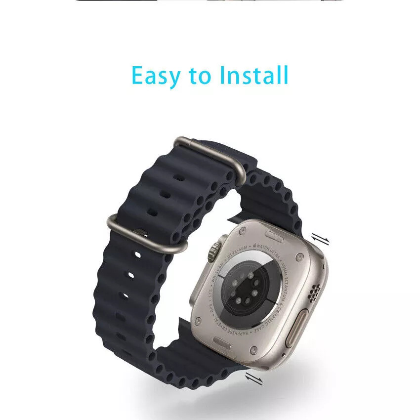 Dây đeo thay thế cho apple watch 45mm series 7 chất liệu vải kết hợp với nylon hiệu COTEETCI Ocean Strap Watchband