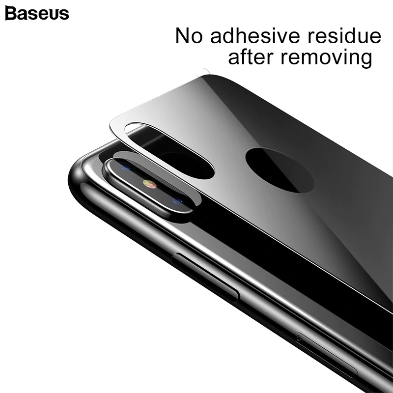 Miếng dán kính cường lực 3D mặt sau lưng cho iPhone X - Xs - XS Max hiệu Baseus
