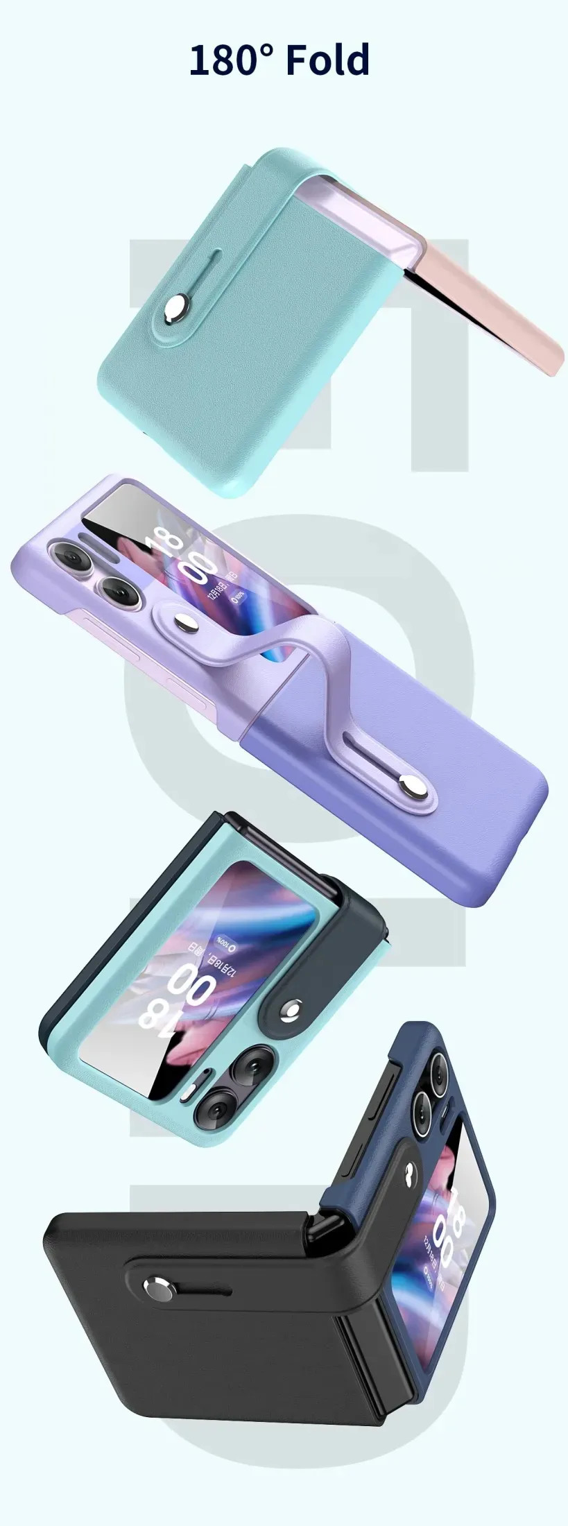 Ốp lưng silicon chống sốc kèm đai đeo chống rơi rớt cho Oppo Find N2 FLIP hiệu HOTCASE Wristband Stand Phone Case