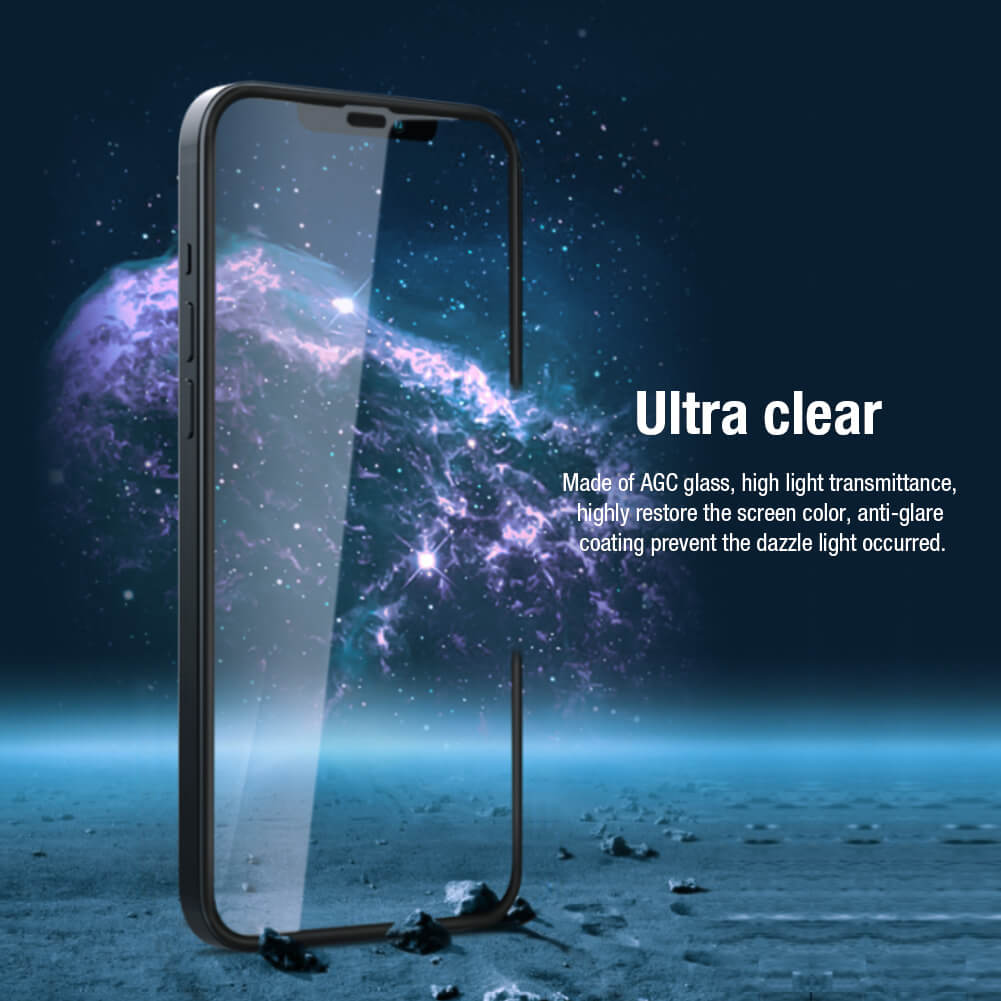 Miếng dán kính cường lực full 3D cho iPhone 13 Mini  hiệu Nillkin Amazing PC Ultra Clear
