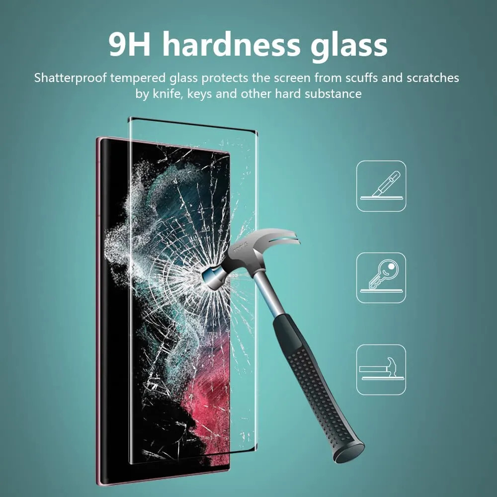 Miếng dán kính cường lực cho Samsung Galaxy S22 / Galaxy S22+ / Galaxy S22 Plus / Galaxy S22 Ultra full màn hình 3D hiệu Kuzoom Protective Glass
