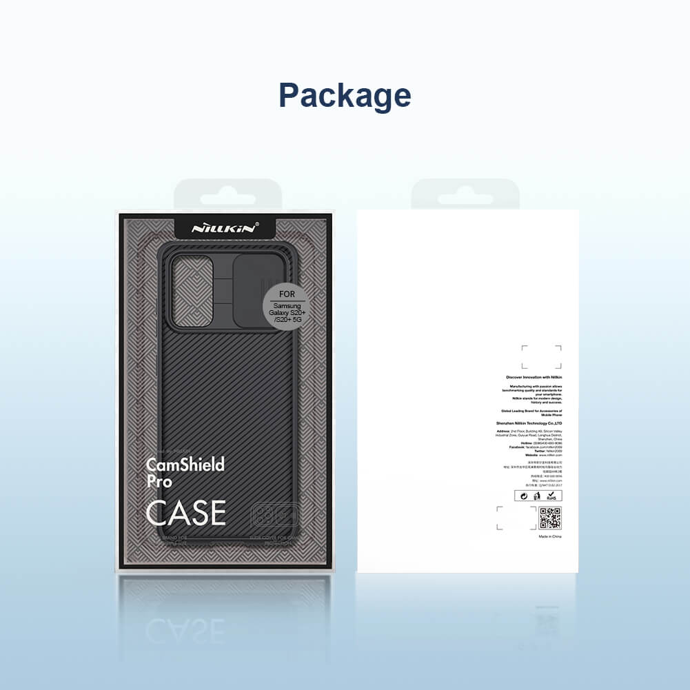 Ốp lưng chống sốc trang bị nắp bảo vệ Camera cho Samsung Galaxy S20 Plus hiệu Nillkin Camshield