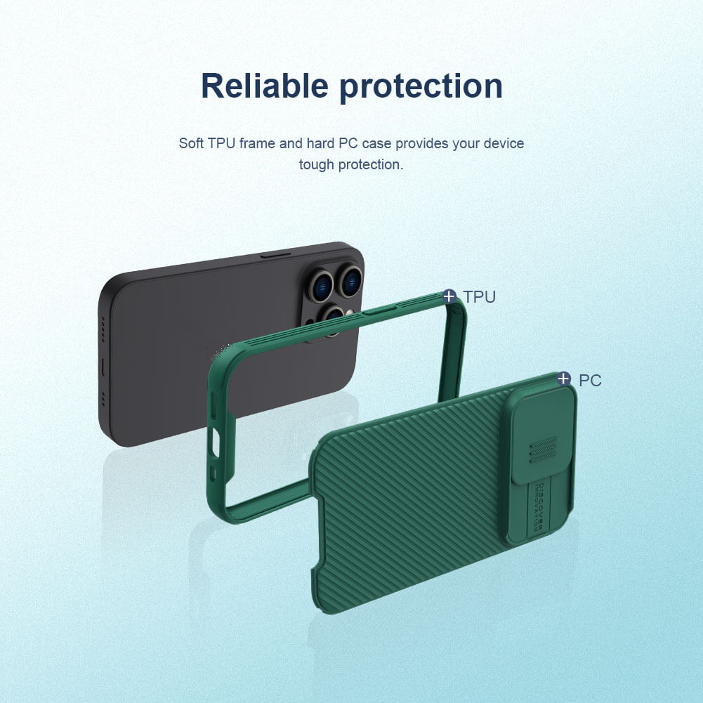 Ốp lưng chống sốc cho iPhone 14 Pro Max (6.7 inch) bảo vệ Camera hiệu Nillkin Camshield Pro 