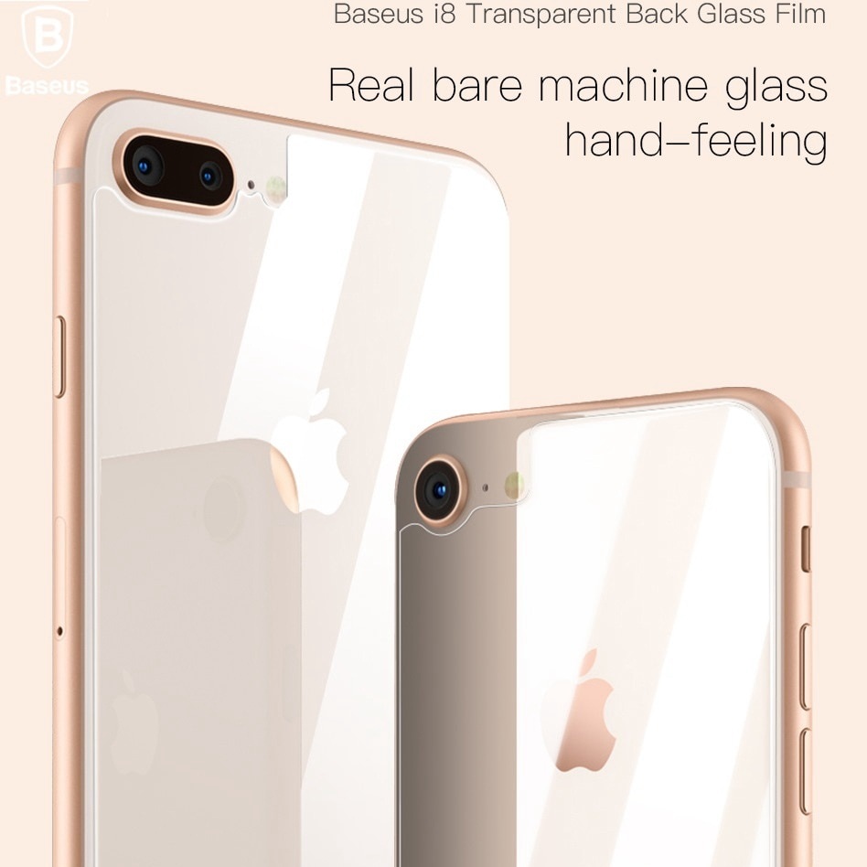 Miếng dán kính cường lực mặt sau lưng cho iPhone 7 Plus / iPhone 8 Plus hiệu Baseus