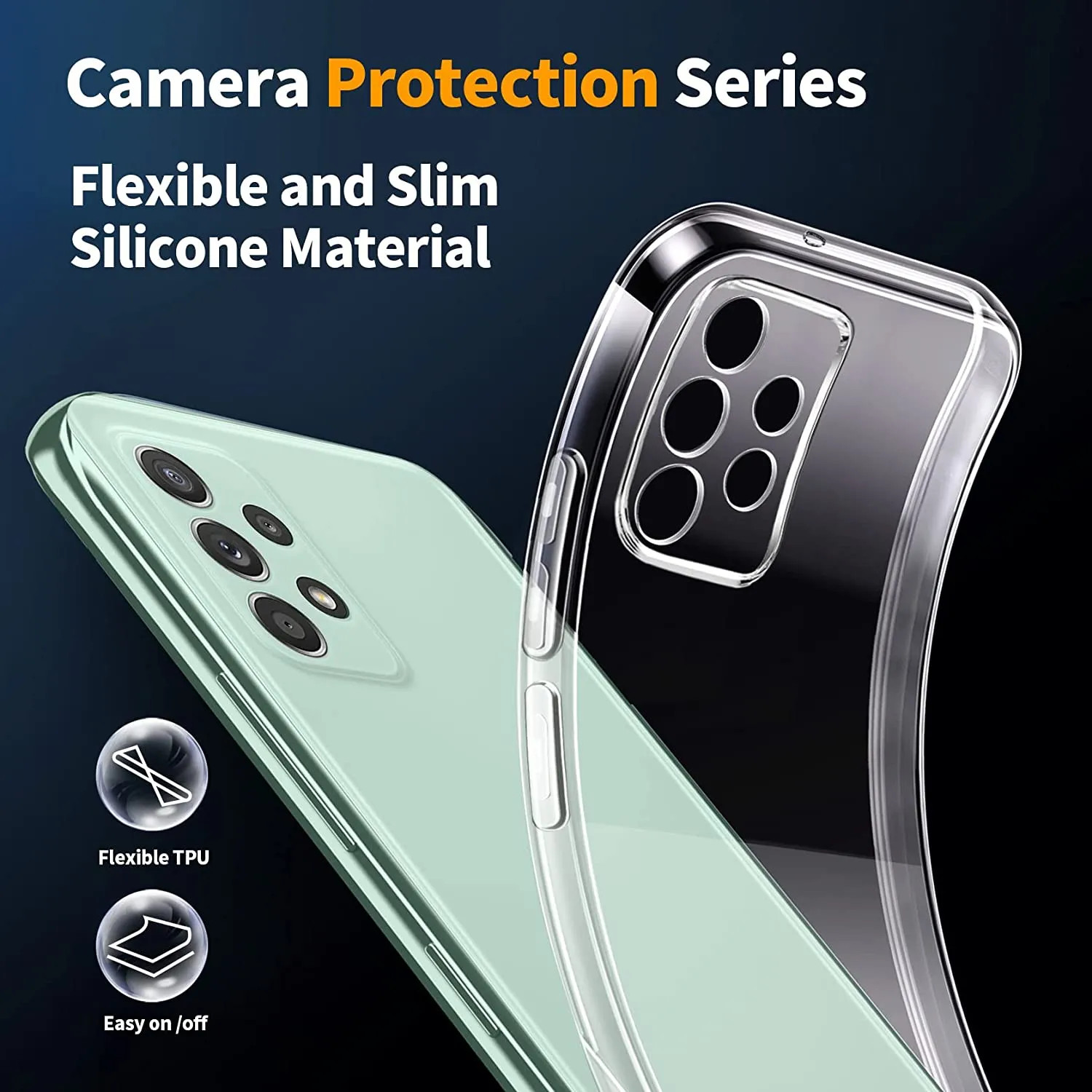 Ốp lưng chống sốc trong suốt cho Samsung Galaxy A73 5G hiệu HOTCASE 