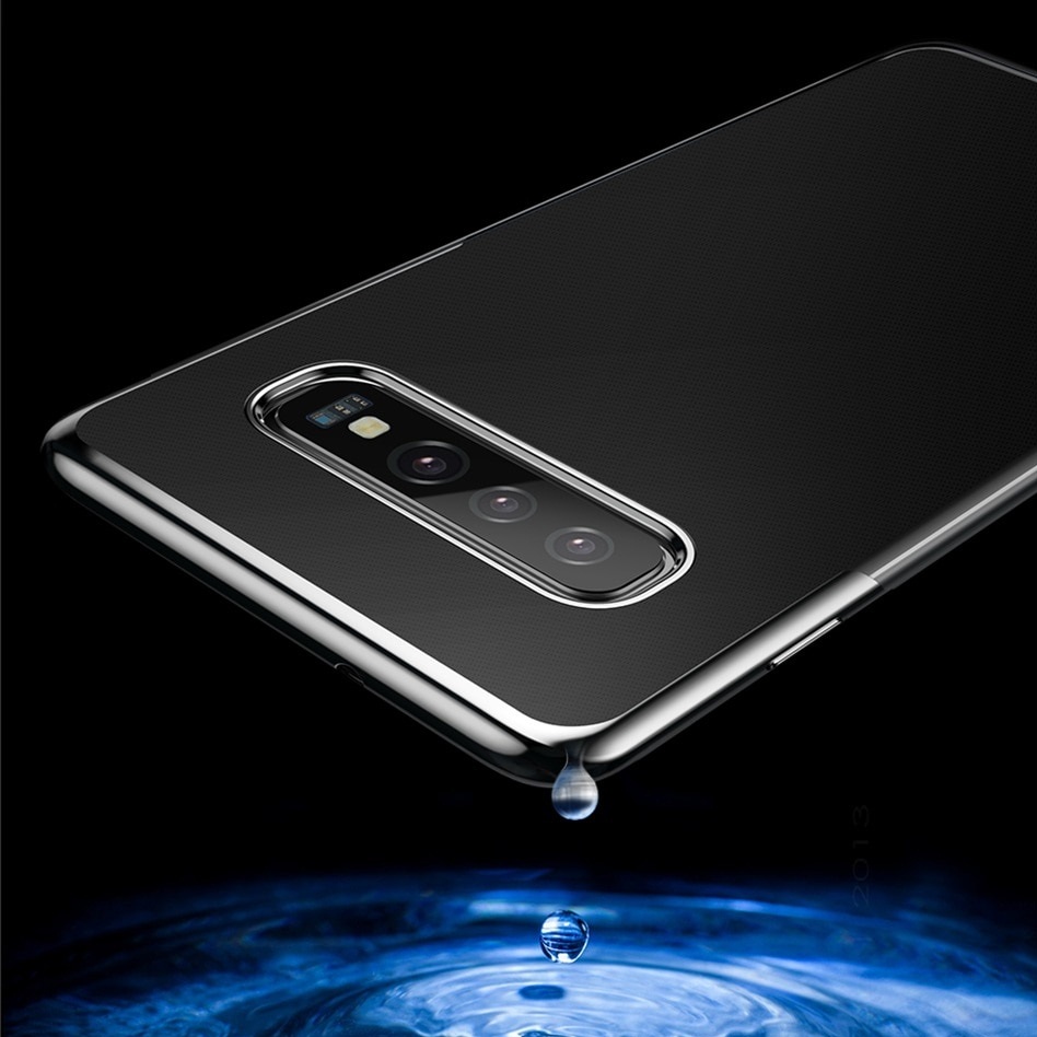 Ốp lưng viền màu mạ crom cho Samsung Galaxy S10 - S10 Plus Hiệu Baseus Glitter