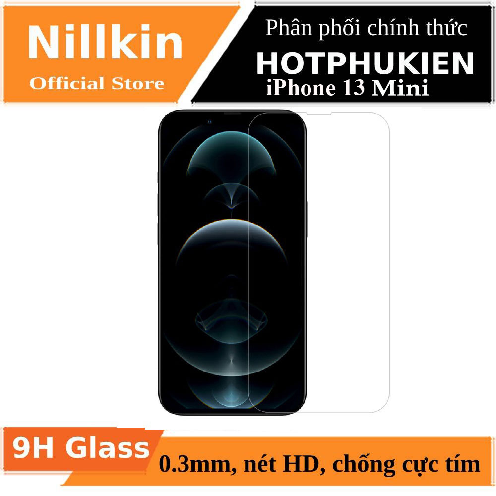 Miếng dán kinh cường lực cho iPhone 13 Mini hiệu Nillkin Amazing H