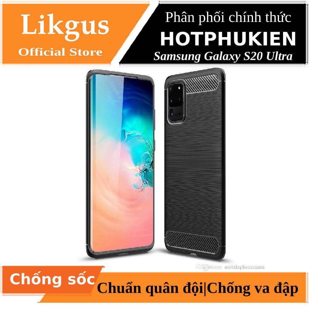 Ốp lưng chống sốc vân kim loại cho Samsung Galaxy S20 Ultra hiệu Likgus