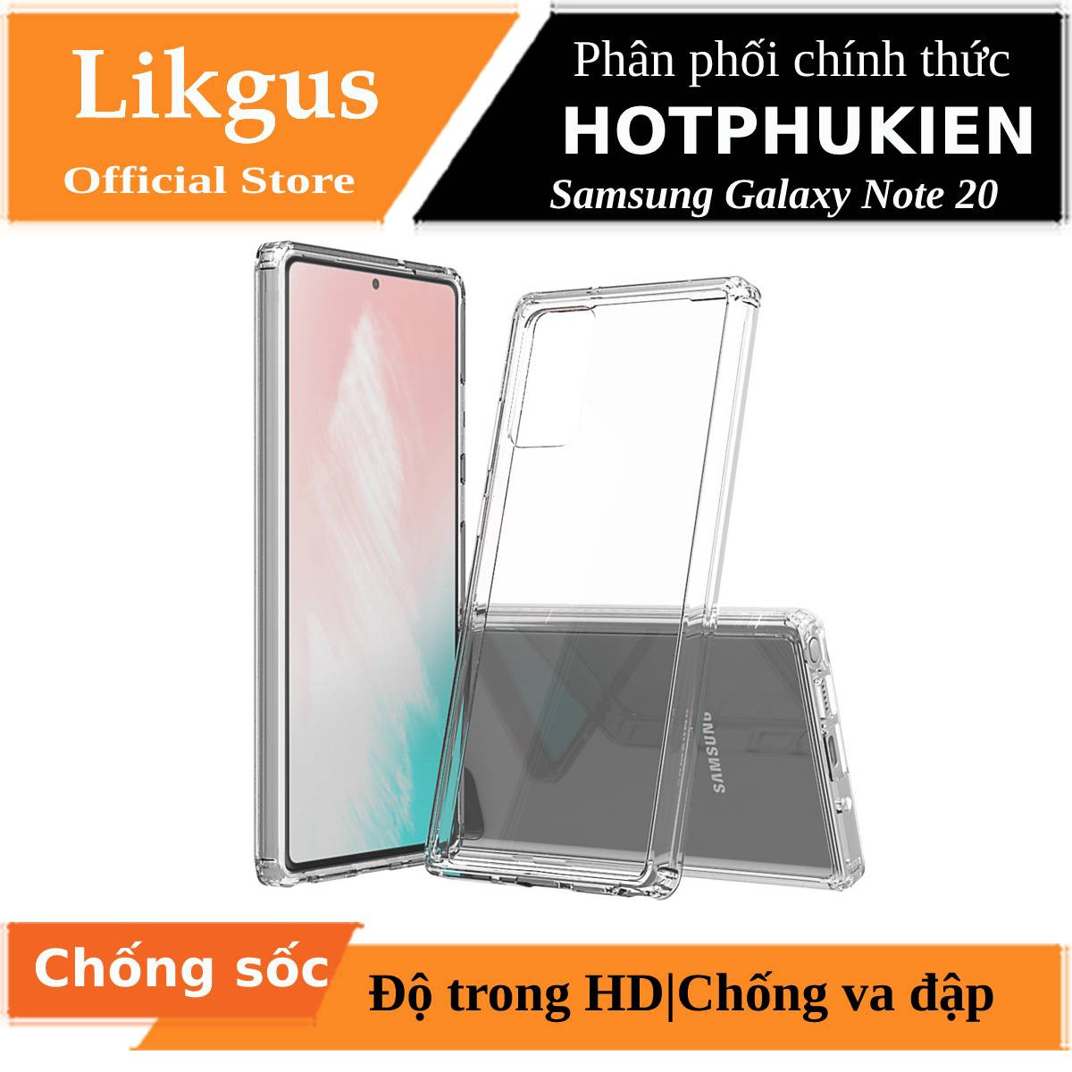 Ốp lưng chống sốc trong suốt cho Samsung Galaxy Note 20 hiệu Likgus Crashproof
