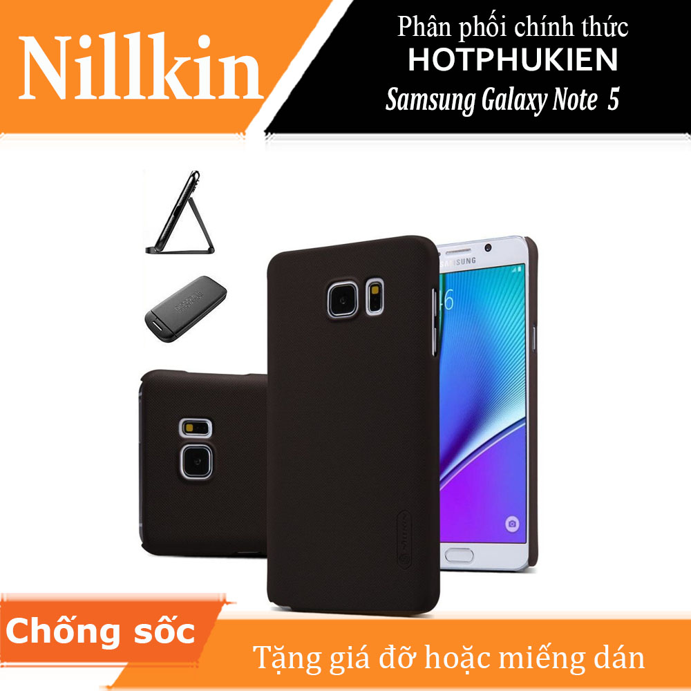Ốp Lưng Sần chống sốc cho Samsung Galaxy Note 5 hiệu Nillkin Super Frosted Shield