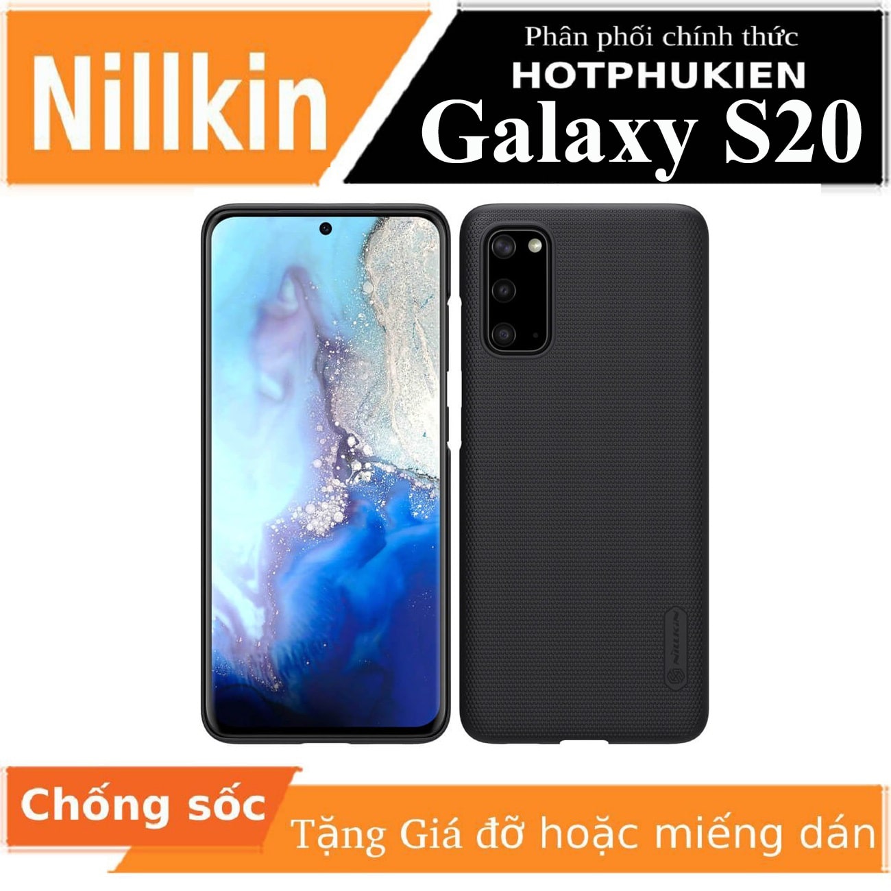 Ốp Lưng chống sốc cho Samsung Galaxy S20 hiệu Nillkin Super Frosted Shield