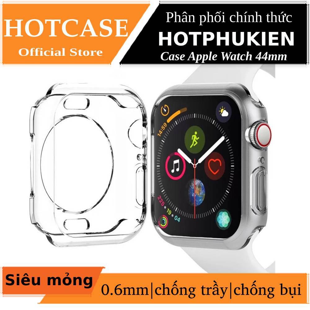 Case ốp bảo vệ silicon dẻo cho Apple Watch 44mm hiệu Hotcase