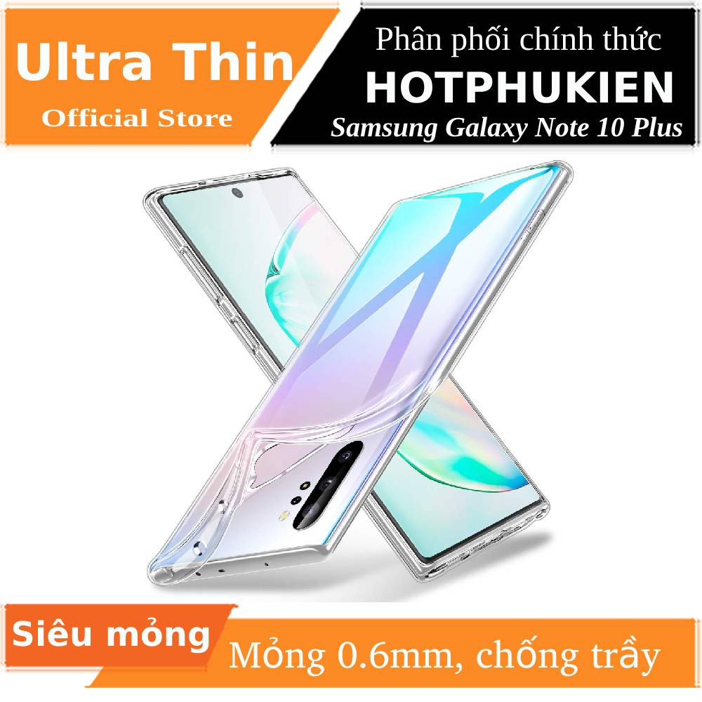 Ốp lưng dẻo silicon trong suốt cho Samsung Galaxy Note 10 Plus / Note 10 Plus 5G hiệu Ultra Thin