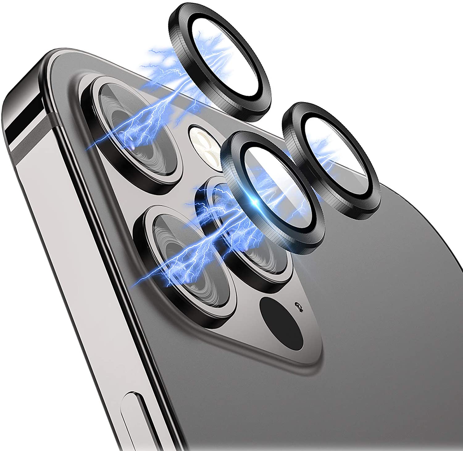 Bộ miếng dán kính cường lực bảo vệ Camera iPhone 12 Pro (6.1 inch) hiệu Wiwu Guard Lens Ring