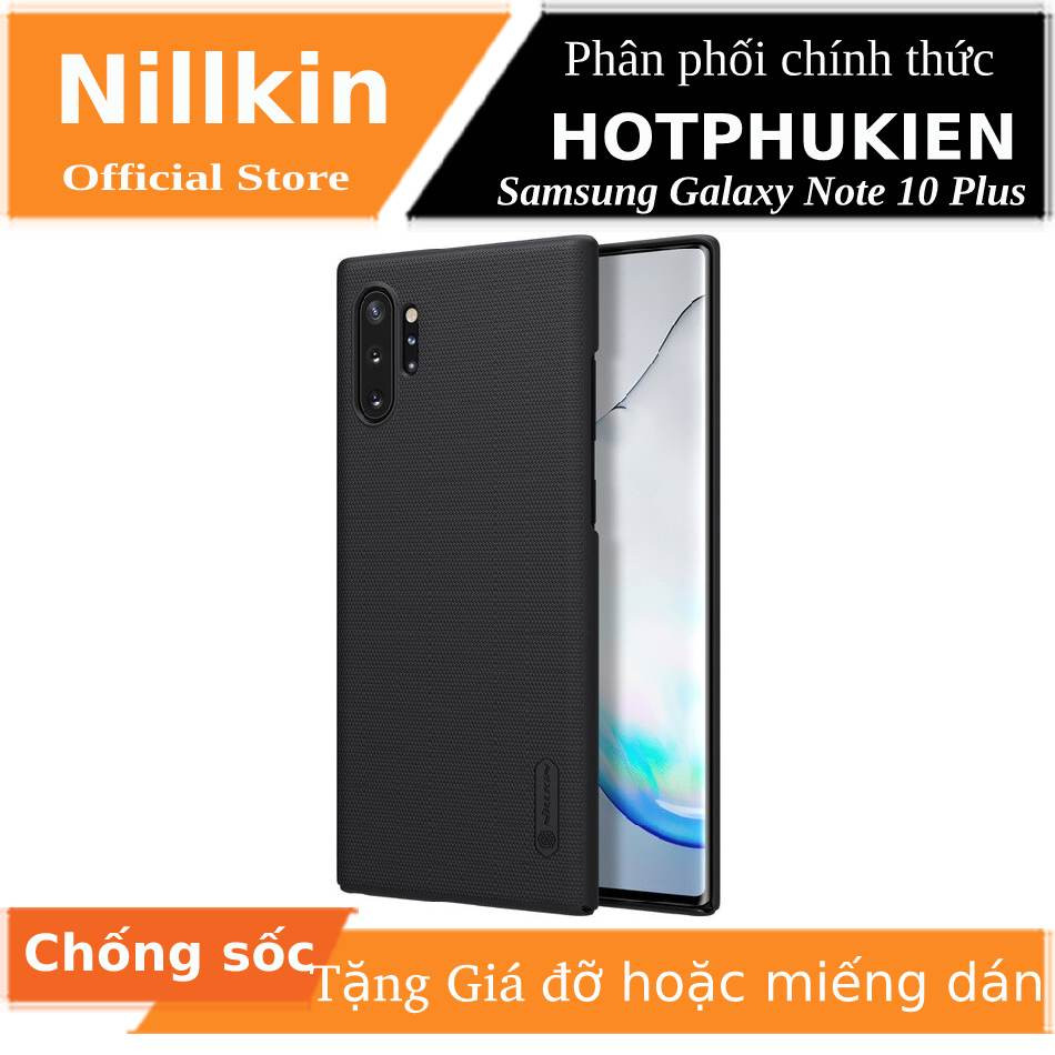 Ốp Lưng Sần chống sốc cho Samsung Galaxy Note 10 Plus / Note 10 Plus 5G hiệu Nillkin Super Frosted Shield