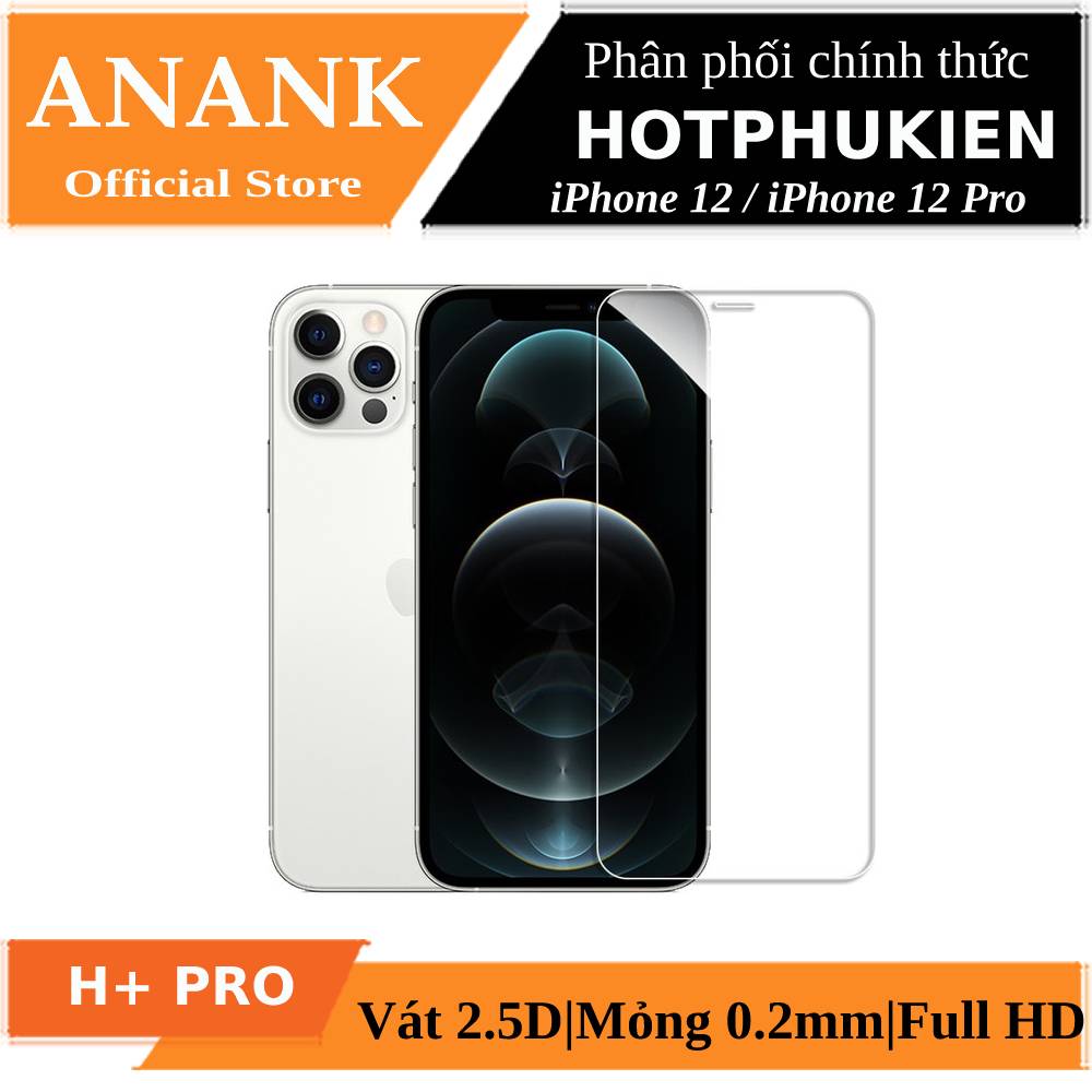 Miếng dán kính cường lực cho iPhone 12 / iPhone 12 Pro (6.1 inch) hiệu ANANK Nhật Bản