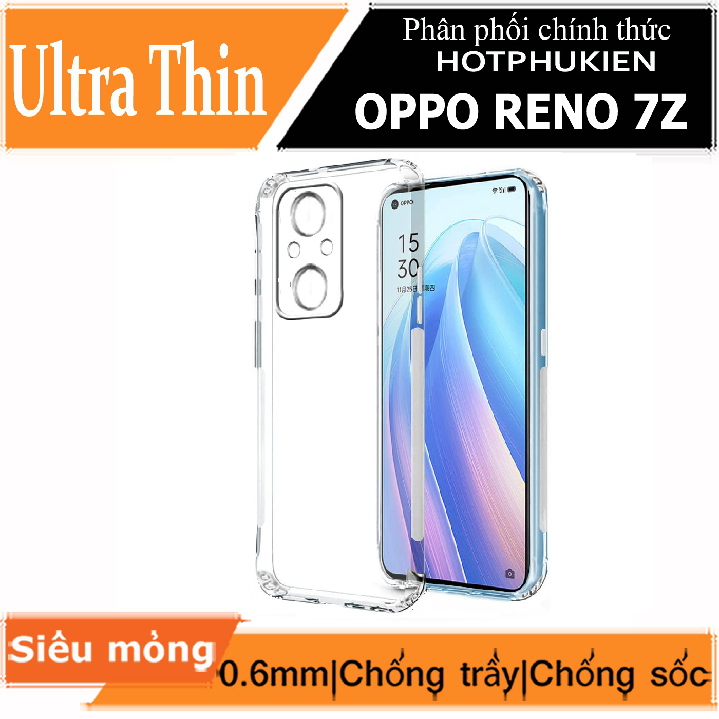Ốp lưng silicon dẻo cho Oppo Reno 7Z hiệu Ultra Thin
