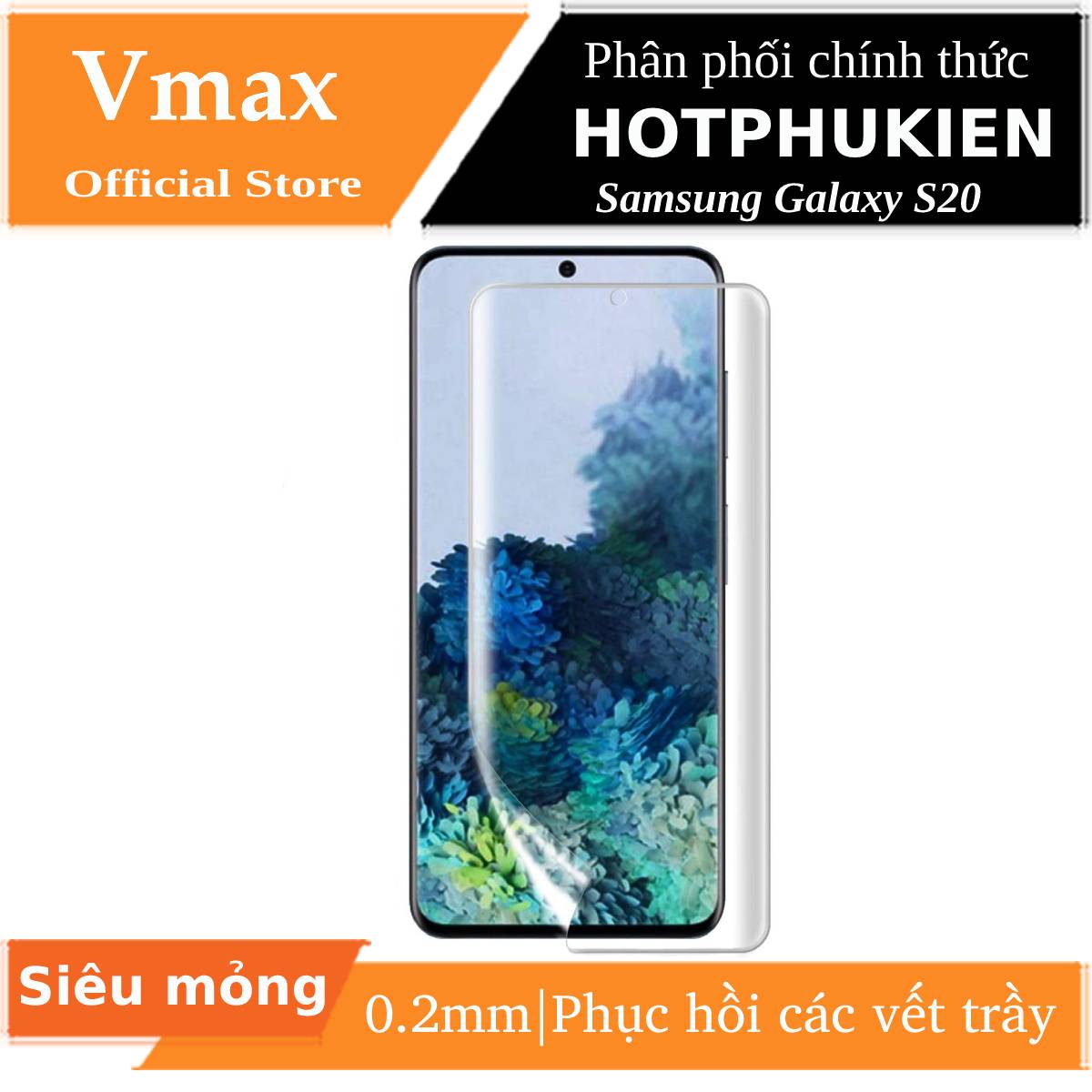 Miếng dán dẻo PPF chống trầy màn hình cho Samsung Galaxy S20 hiệu Vmax