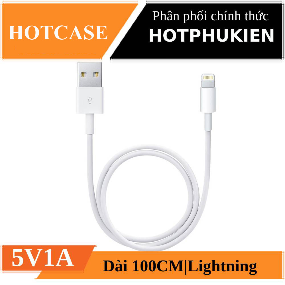 Dây cáp sạc nhanh cổng Lightning chuẩn 5V1A cho iPhone / iPad dài 100CM hiệu HOTCASE