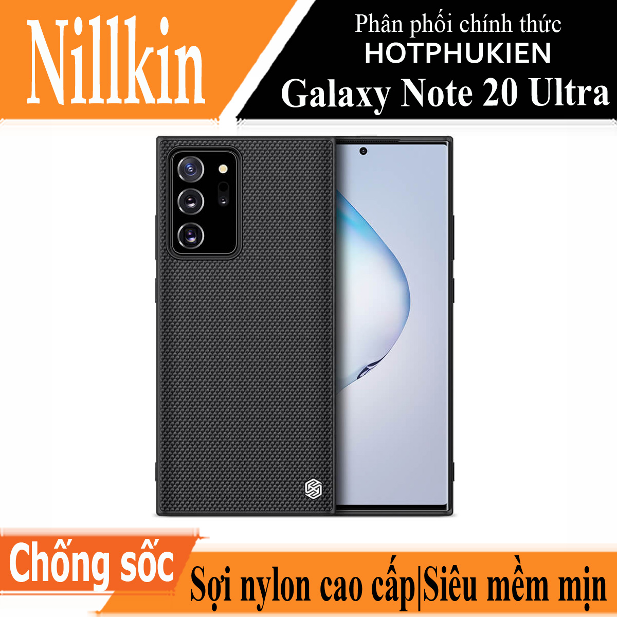 Ốp lưng chống sốc cho Samsung Galaxy Note 20 Ultra hiệu Nillkin Textured nylon fiber case