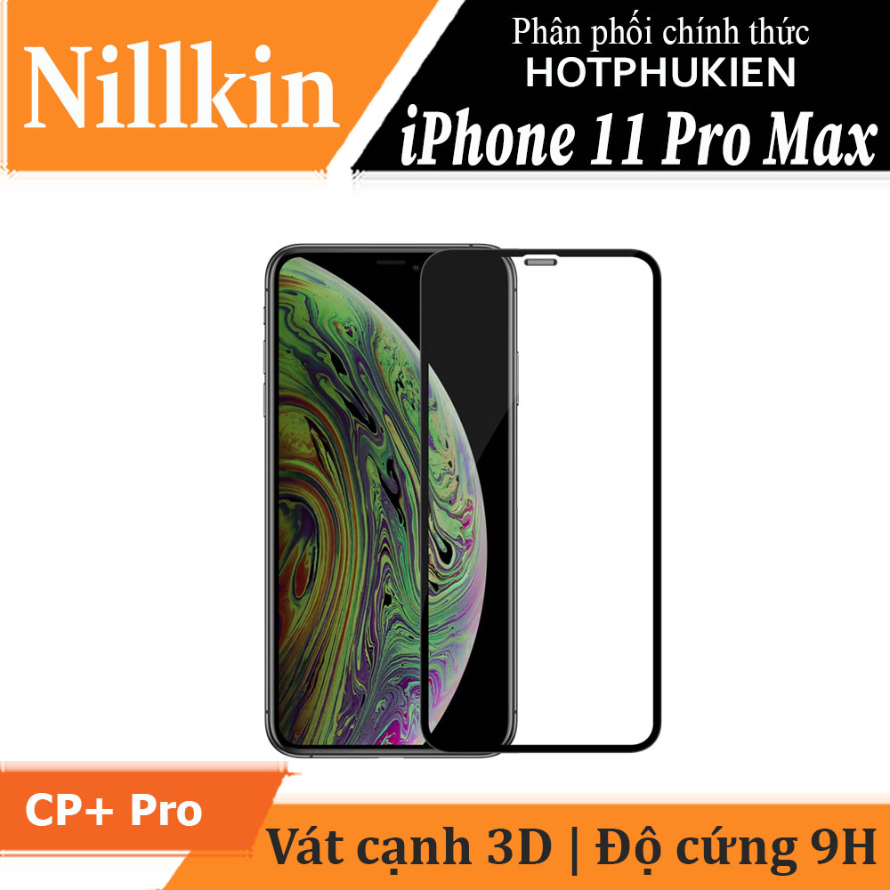 Miếng dán kính cường lực full màn hình 3D cho iPhone 11 Pro Max chính hãng Nillkin Amazing CP+ Pro