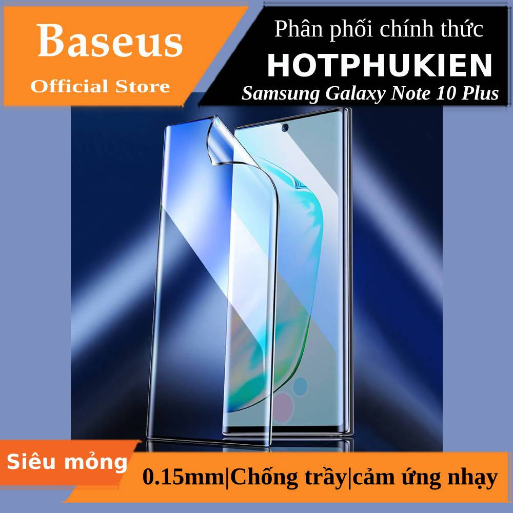 Bộ 2 Miếng dán màn hình PPF Silicon Samsung Galaxy Note 10 Plus / Note 10 Plus 5G siêu mỏng 0.15mm hiệu Baseus Soft Screen