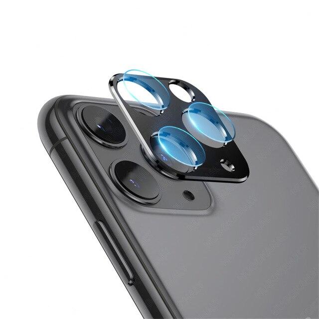 Bộ miếng dán kính cường lực và khung viền bảo vệ Camera cho iPhone 11 Pro hiệu Totu
