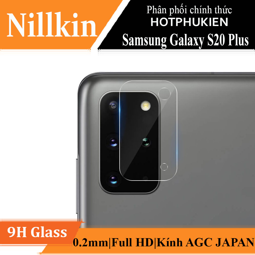 Bộ 2 Miếng dán kính cường lực Camera mỏng 0.22mm cho Samsung Galaxy S20 Plus hiệu Nillkin InvisiFilm