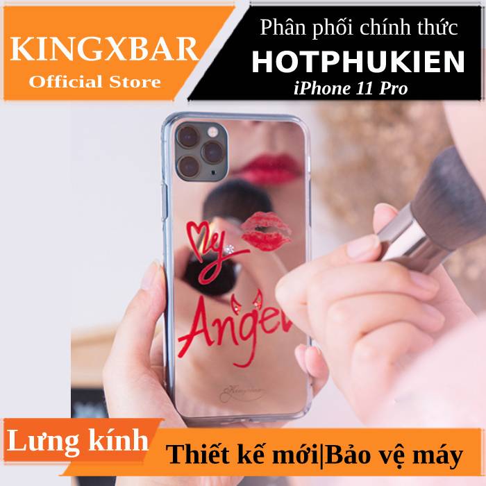 Ốp lưng kính thời trang bảo vệ toàn diện cho iPhone 11 Pro hiệu KINGXBAR Angel Series