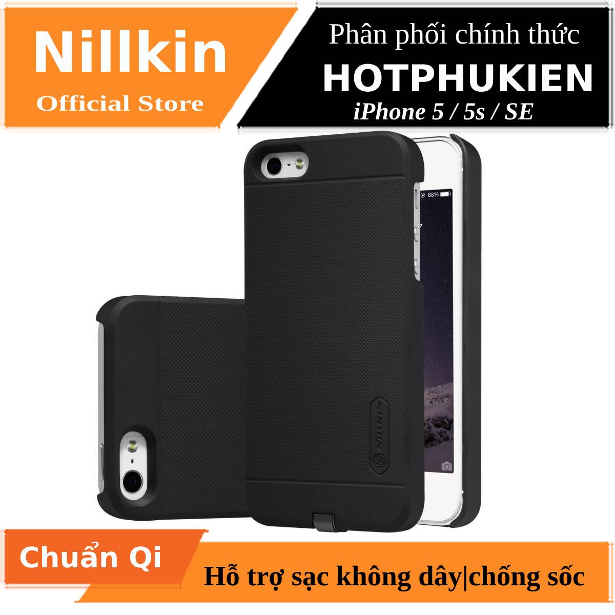 Ốp lưng chống sốc hỗ trợ sạc không dây cho iPhone 5 / iPhone 5s / iPhone SE hiệu Nillkin Magic